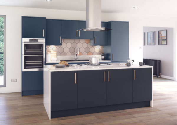 Aura Super Matt Navy Blue 140 x 495mm Slab