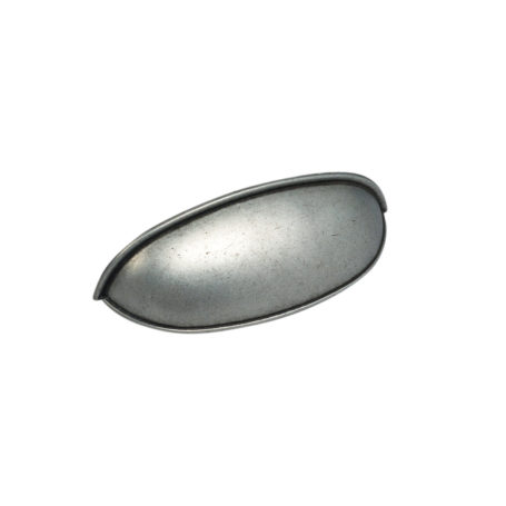 Cup handle, pewter