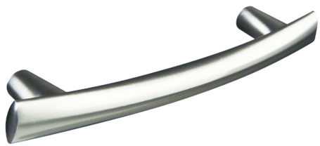 Bow T bar handle, brushed steel