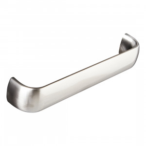 Wide D handle, brushed steel